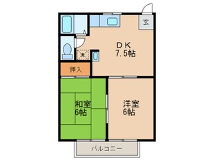 成瀬ハイツ３の物件間取画像